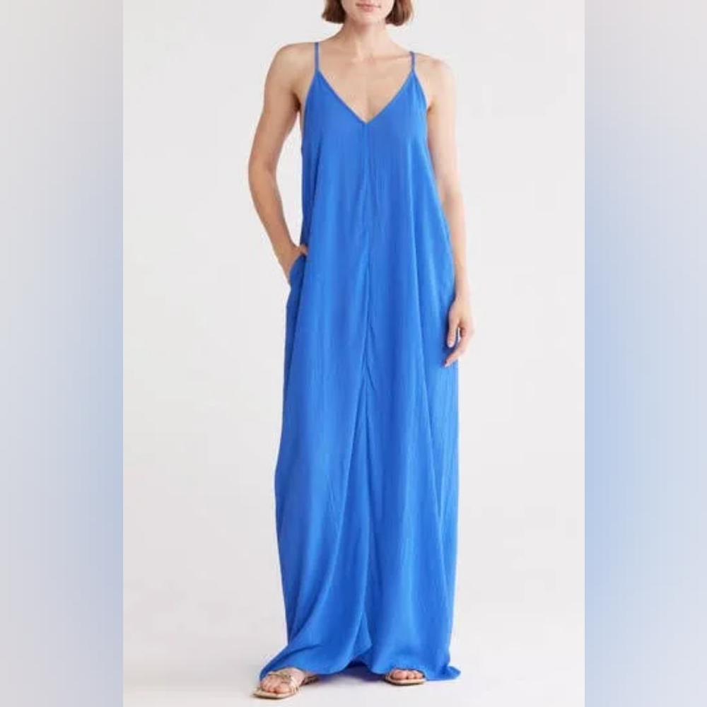 lovestitch Bright Cobalt Spaghetti-Strap Maxi Dress